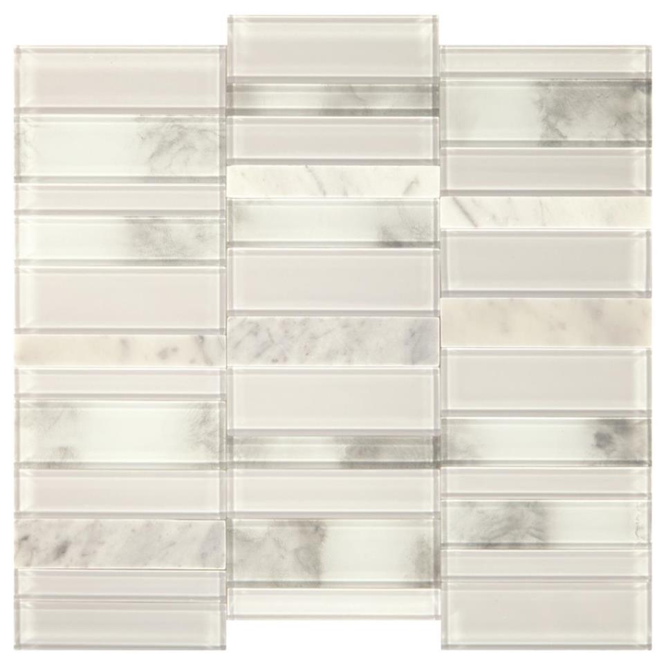 Mosaic Stormy Mist And Glass Blend Polished Beige/Tan Tile