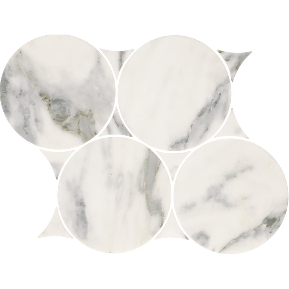Mosaic Arabescato Argento Polished Gray Tile