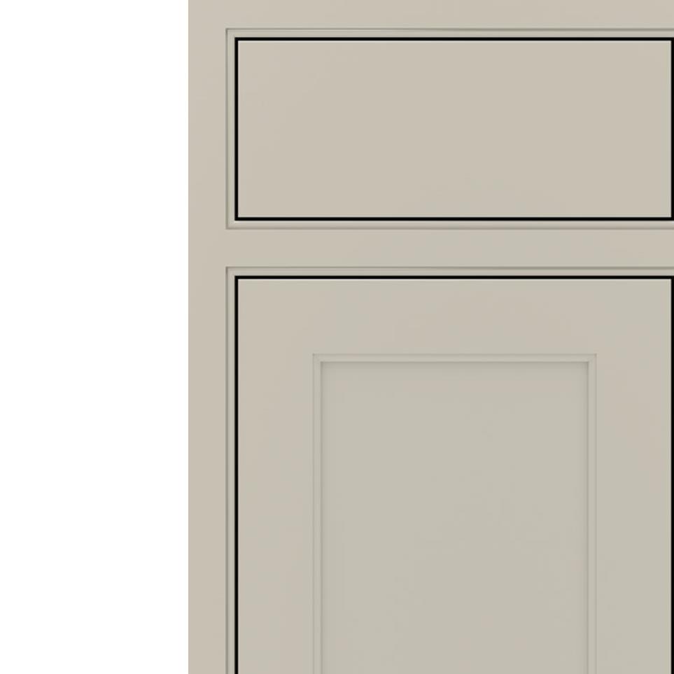 Square Beaded Mindful Gray Paint - Grey Square Cabinets