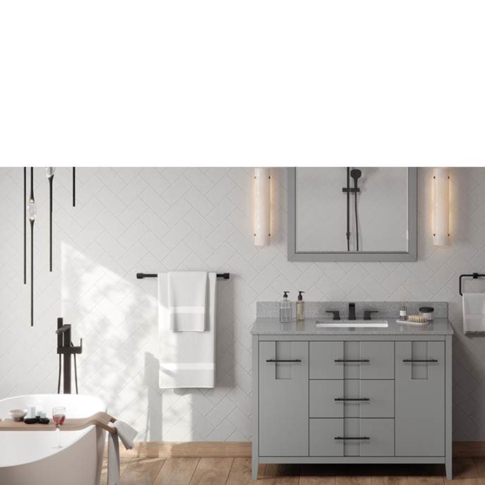 Base with Sink Top Grey Grey / Black Vanities