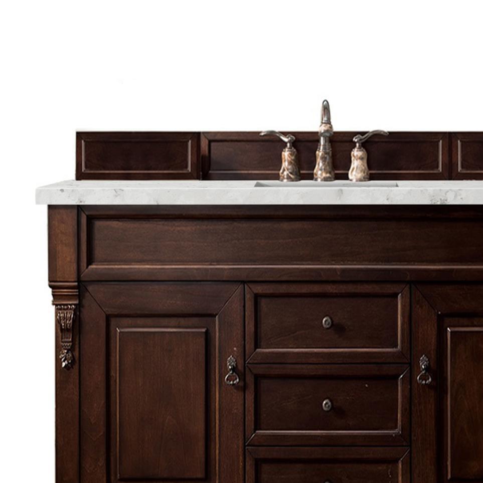 Base with Sink Top Burnished Mahogany Dark Finish Vanities