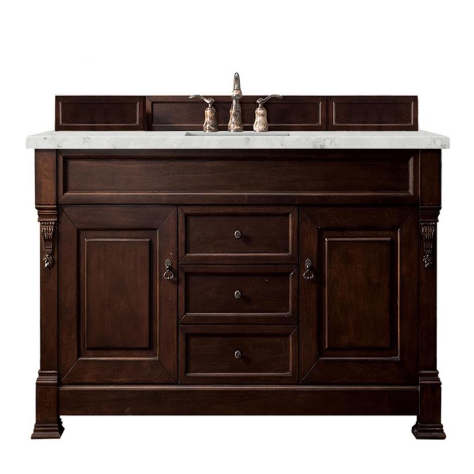 Base with Sink Top Burnished Mahogany Dark Finish Vanities