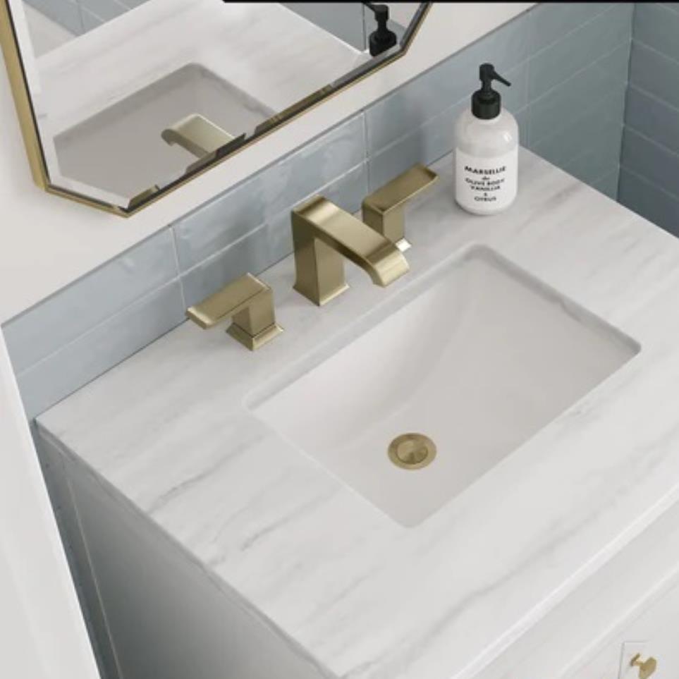 Base with Sink Top Glossy White White Vanities