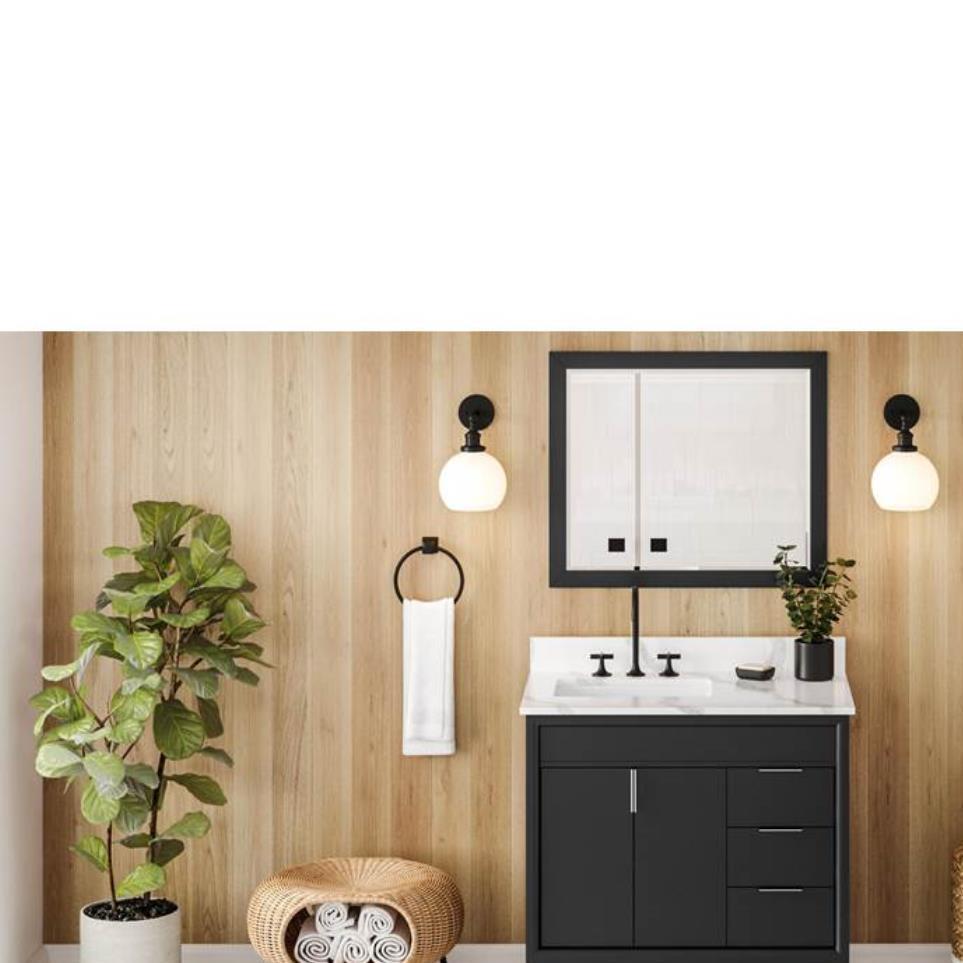 Base with Sink Top Black Grey / Black Vanities