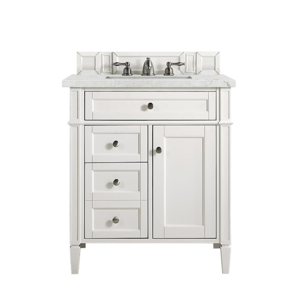 Base with Sink Top Bright White White Vanities