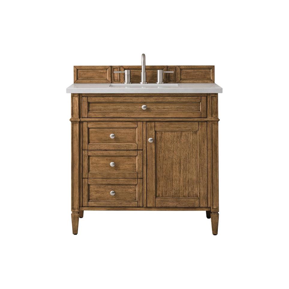 Base with Sink Top Saddle Brown Medium Finish Vanities