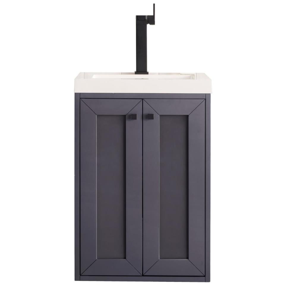 Base with Sink Top Mineral Grey Grey / Black Vanities