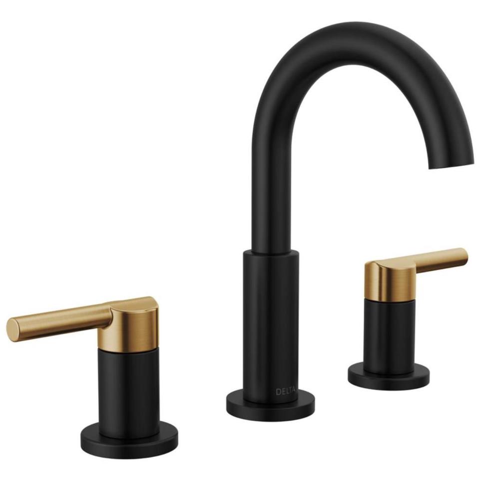 Bath Matte Black/Champagne Bronze Black Faucets