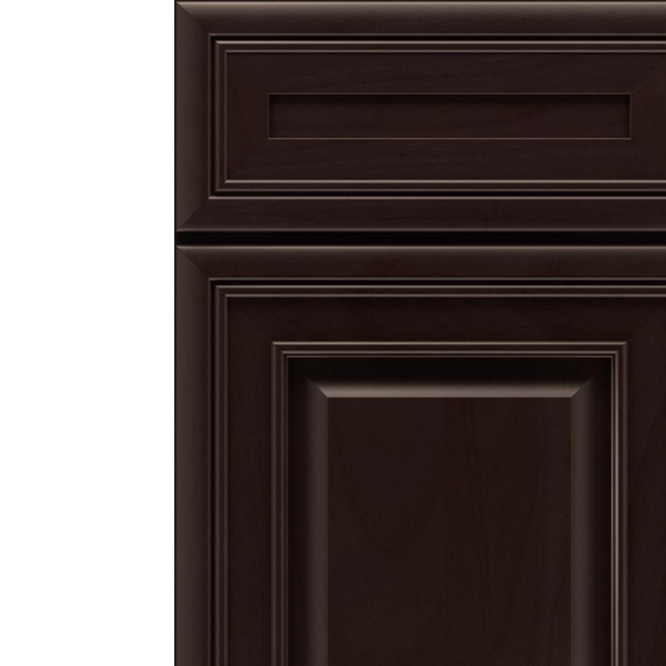 Square Thatch Dark Finish Square Cabinets