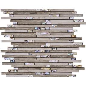 Mosaic Black Sand Beach Beige/Tan Tile