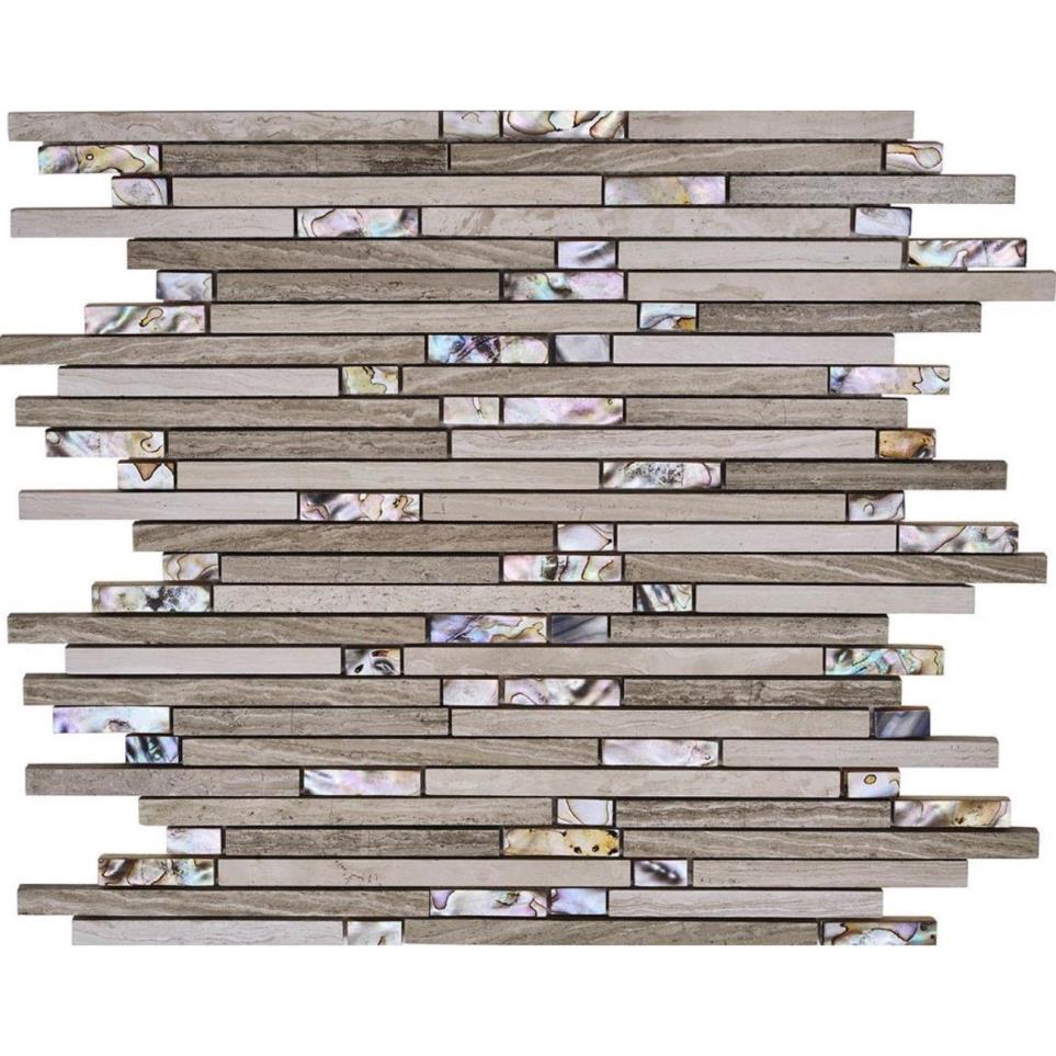 Mosaic Black Sand Beach Beige/Tan Tile
