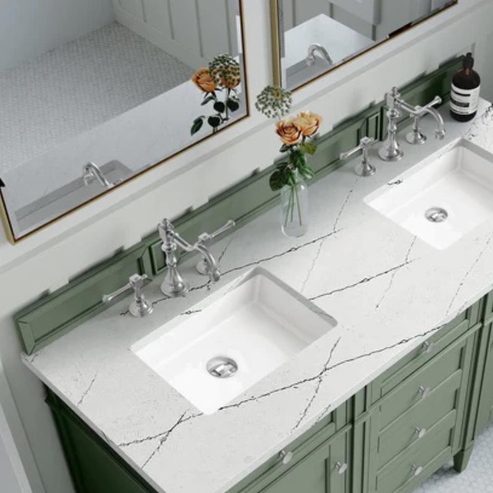 Base with Sink Top Smokey Celadon Green Vanities