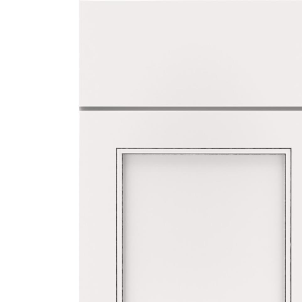 Square White With Amaretto Creme Detail Glaze - Paint Square Cabinets