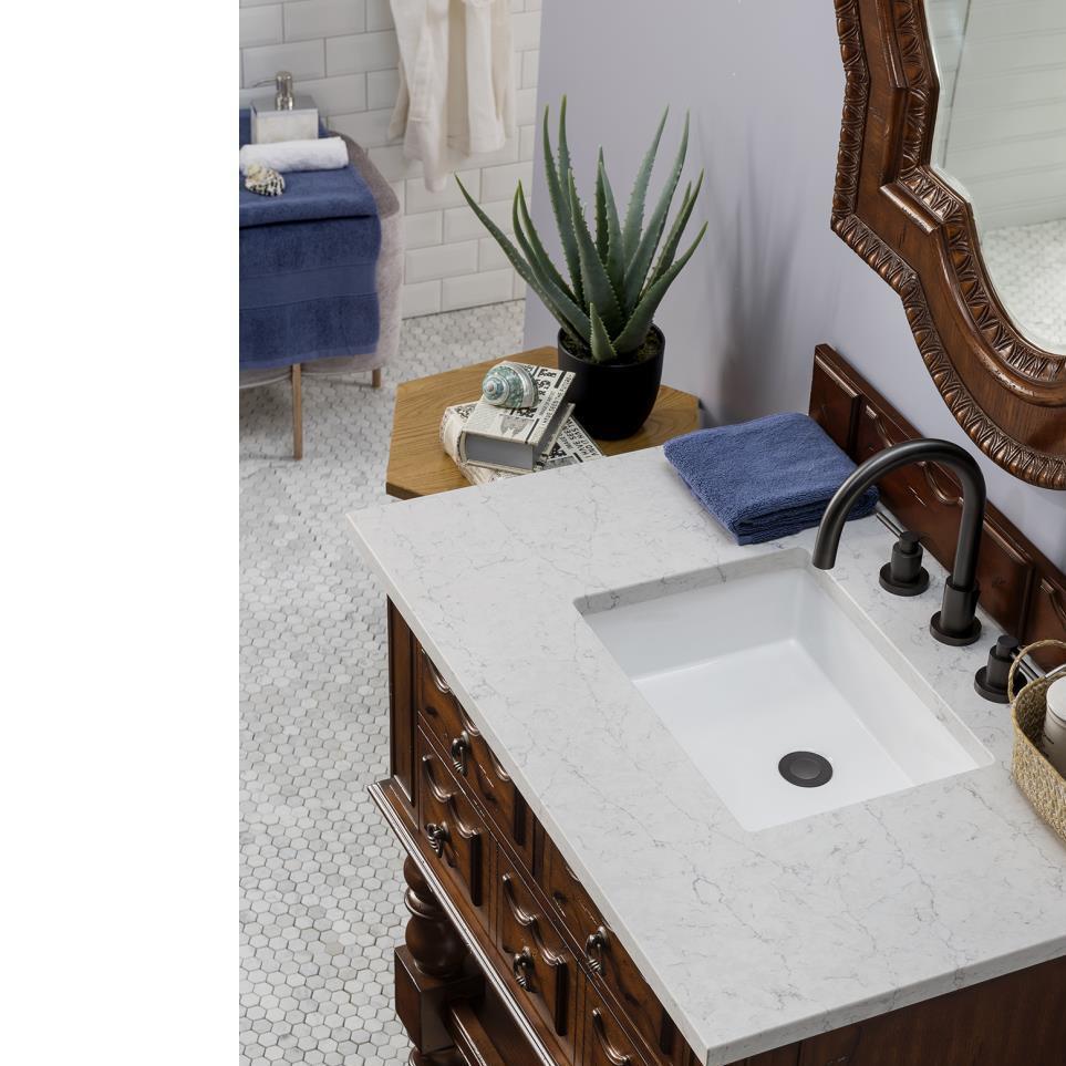 Base with Sink Top Aged Cognac Dark Finish Vanities