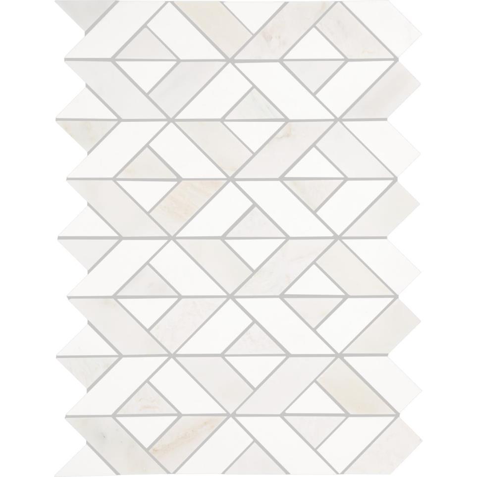 Mosaic Paradise and Thassos Polished Gray Tile