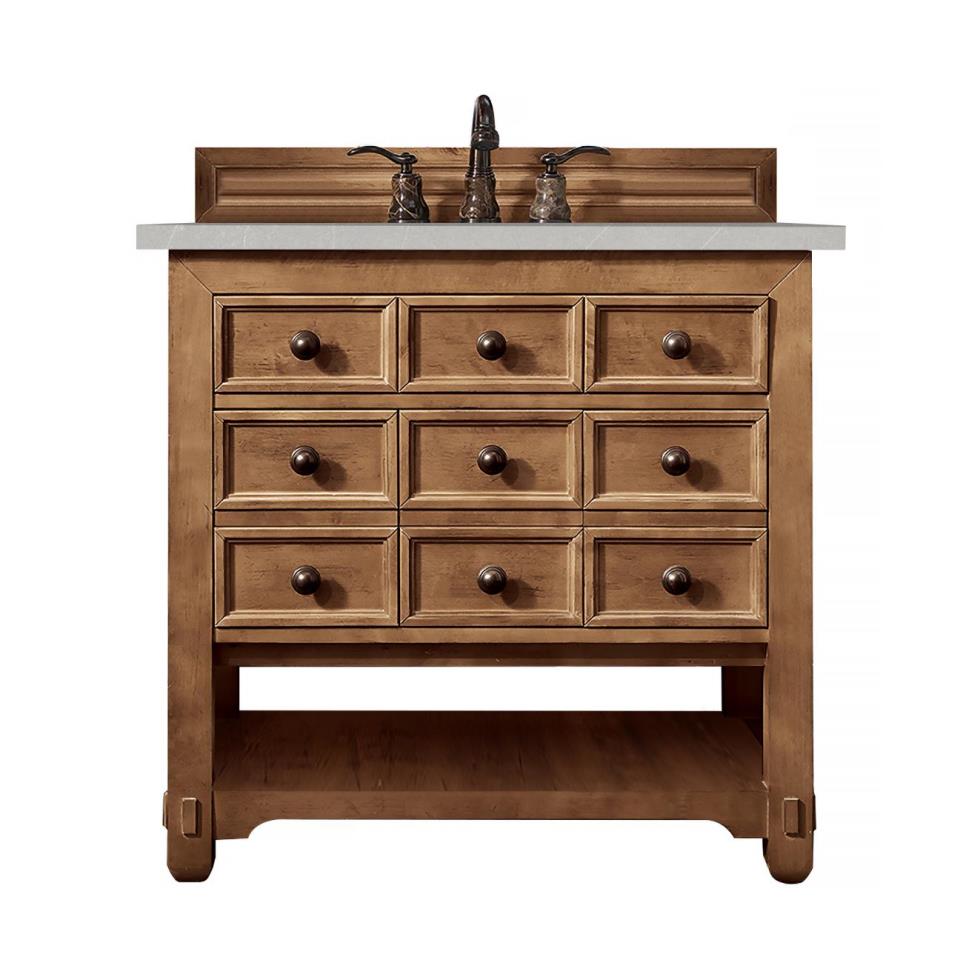 Base with Sink Top Honey Alder Light Finish Vanities