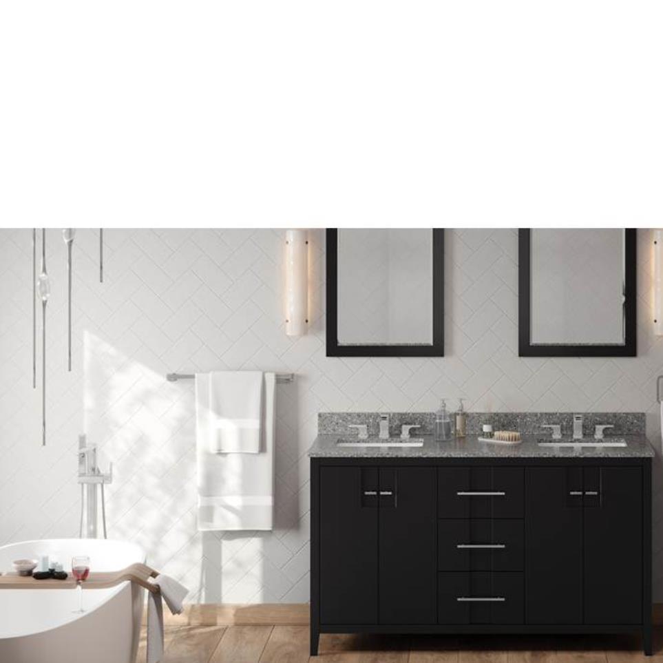 Base with Sink Top Black Grey / Black Vanities