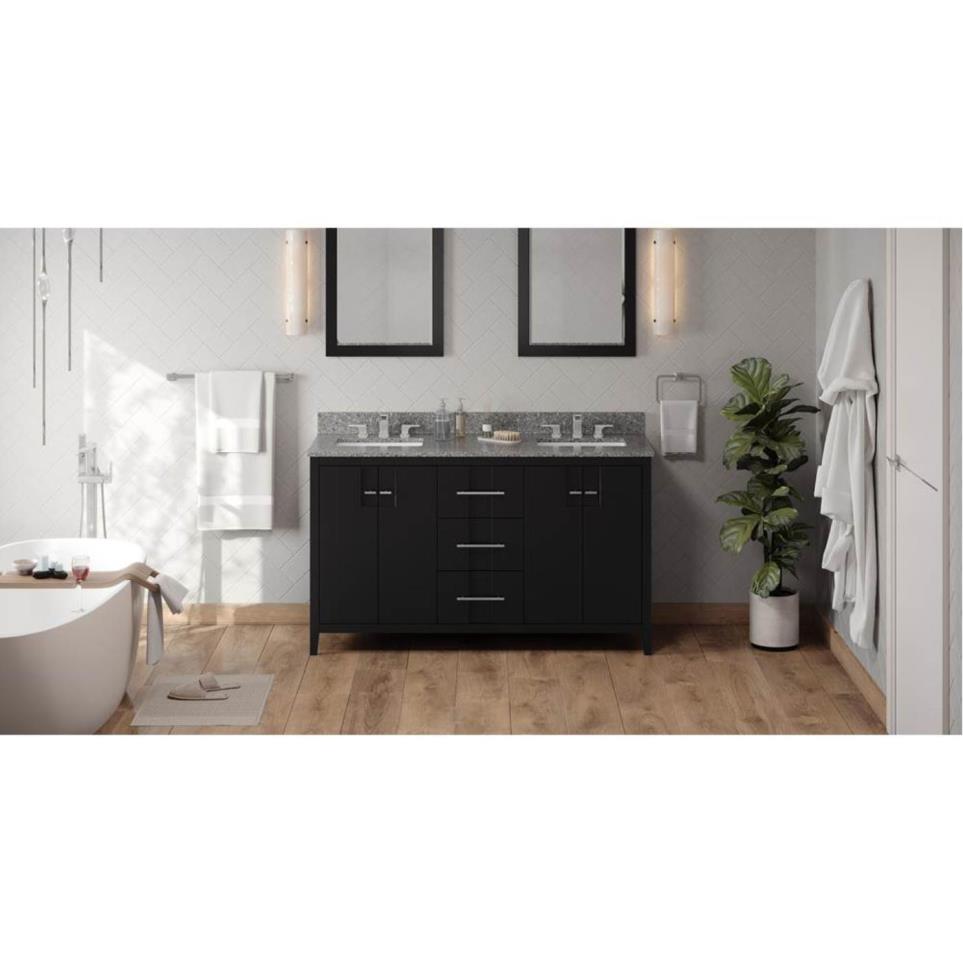 Base with Sink Top Black Grey / Black Vanities