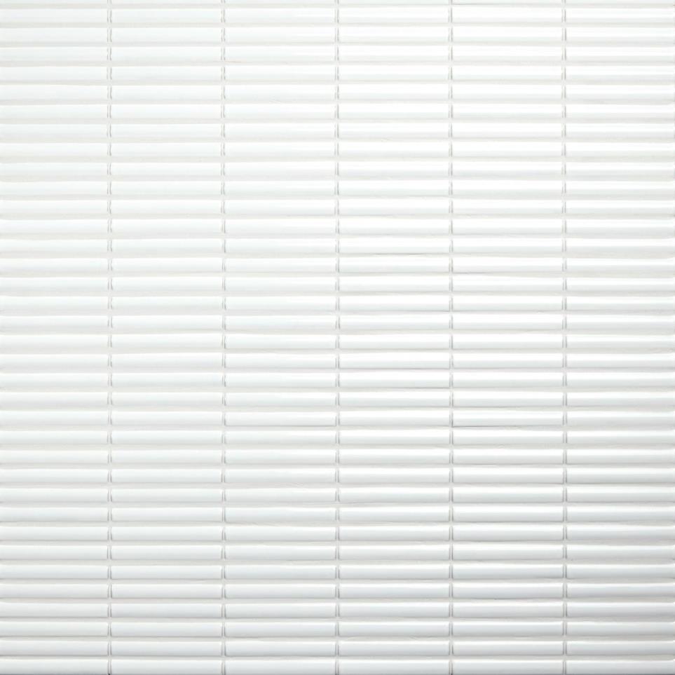 Mosaic Fossil Glossy White Tile