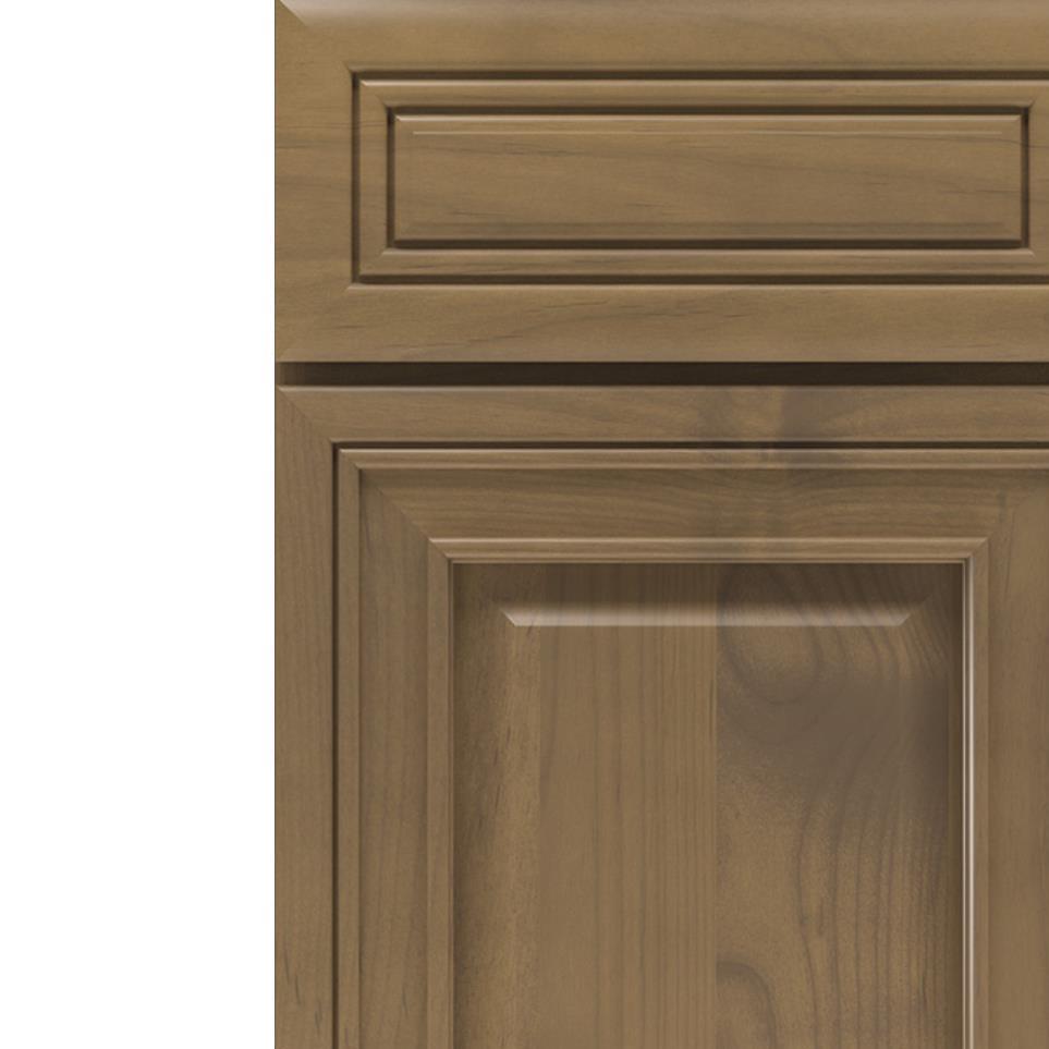 Square Buckskin Medium Finish Square Cabinets