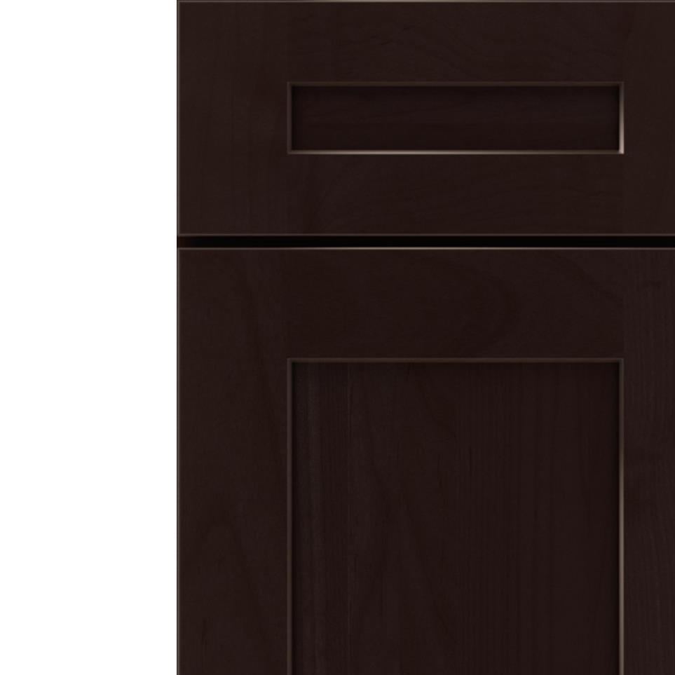 Square Thatch Dark Finish Square Cabinets