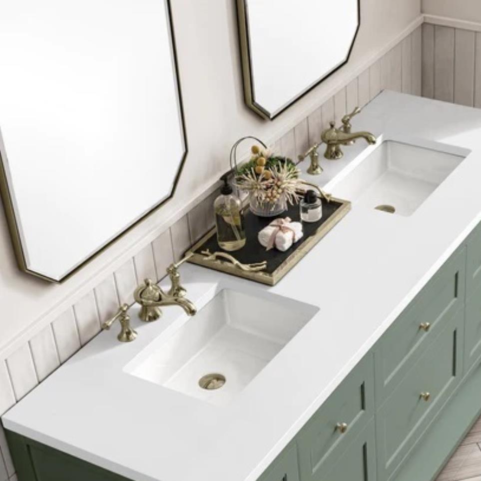 Base with Sink Top Smokey Celadon Green Vanities