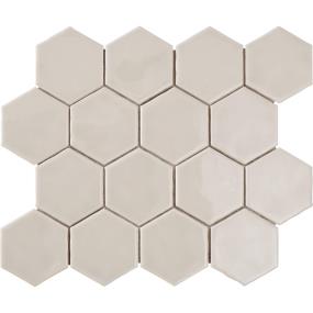 Mosaic Mist Glossy Beige/Tan Tile