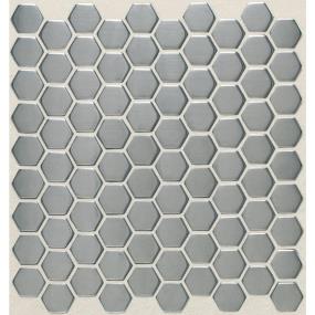 Mosaic Brushed Stainless Steel Satin Gray Tile