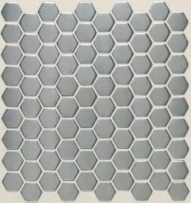 Mosaic Brushed Stainless Steel Satin Gray Tile