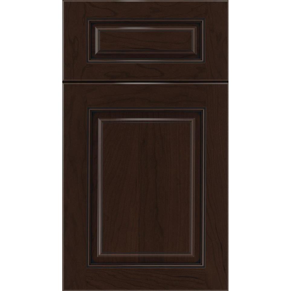 Square Cappuccino Black Glaze Glaze - Stain Square Cabinets