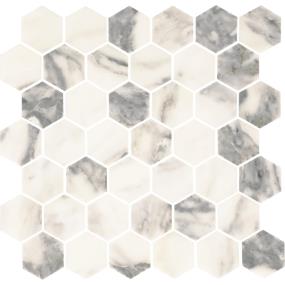 Mosaic Arabescato Argento Honed Gray Tile