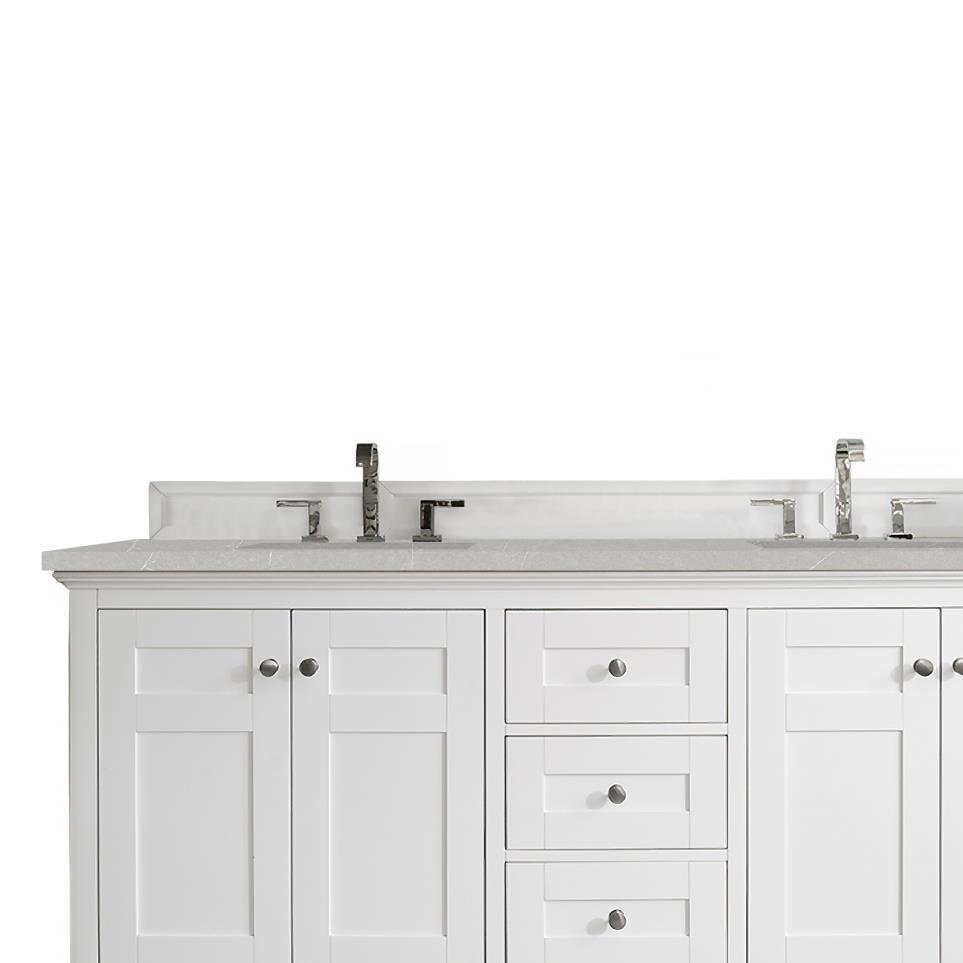 Base with Sink Top Bright White White Vanities