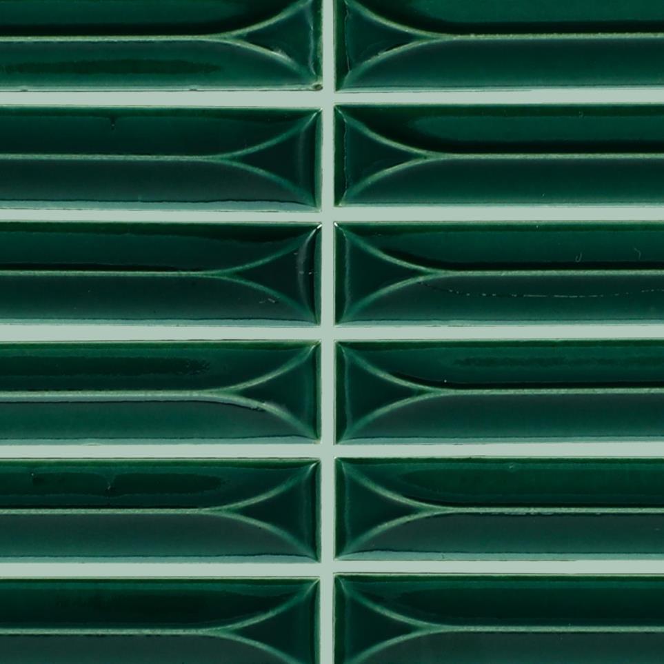 Mosaic Jade Glossy Green Tile