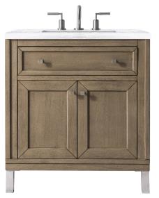Base with Sink Top White Washed Walnut Light Finish Vanities