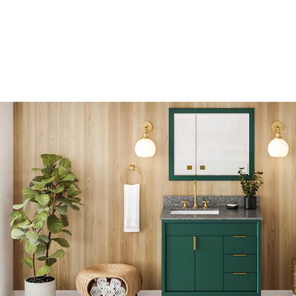 Base with Sink Top Green Green Vanities