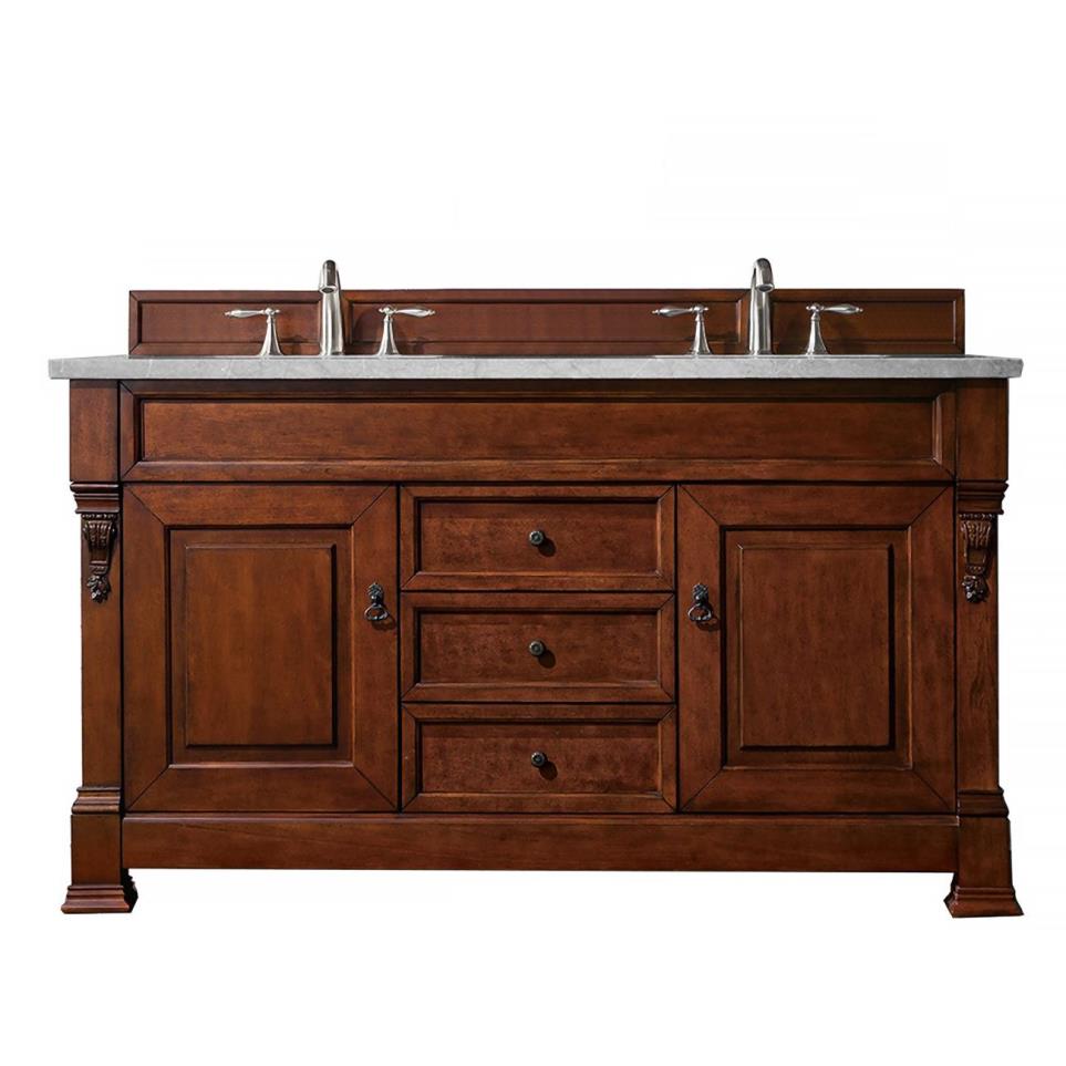 Base with Sink Top Warm Cherry Medium Finish Vanities