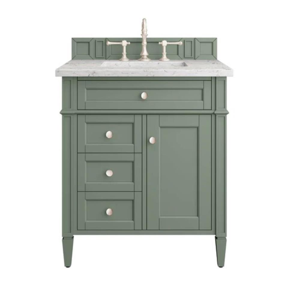 Base with Sink Top Smokey Celadon Green Vanities