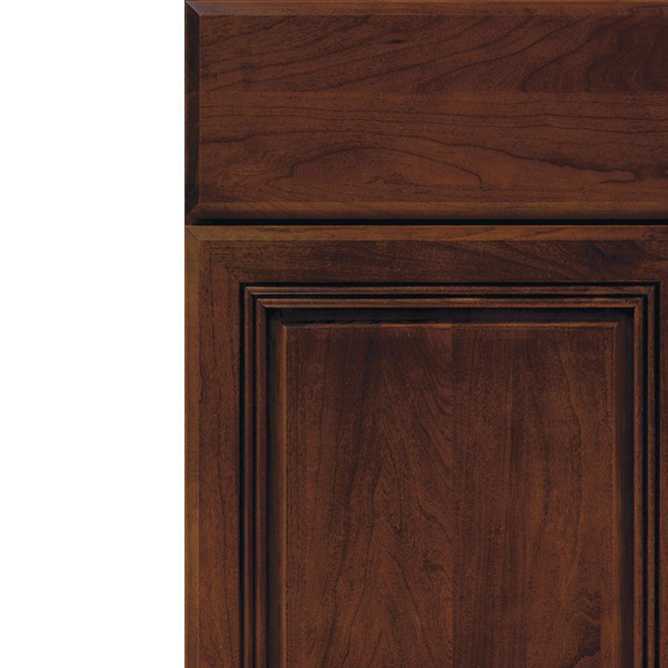 Square Marsala Amaretto Creme Dark Finish Square Cabinets