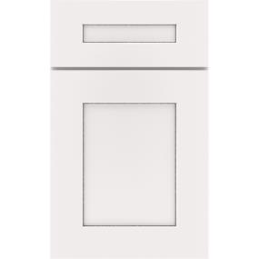 5 Piece White With Amaretto Creme Detail Glaze - Paint 5 Piece Cabinets