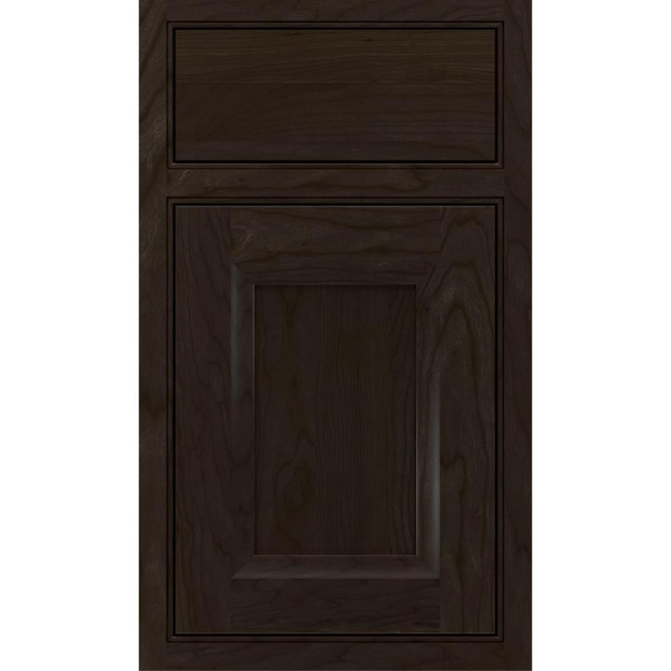 Square Beaded Teaberry Dark Finish Square Cabinets