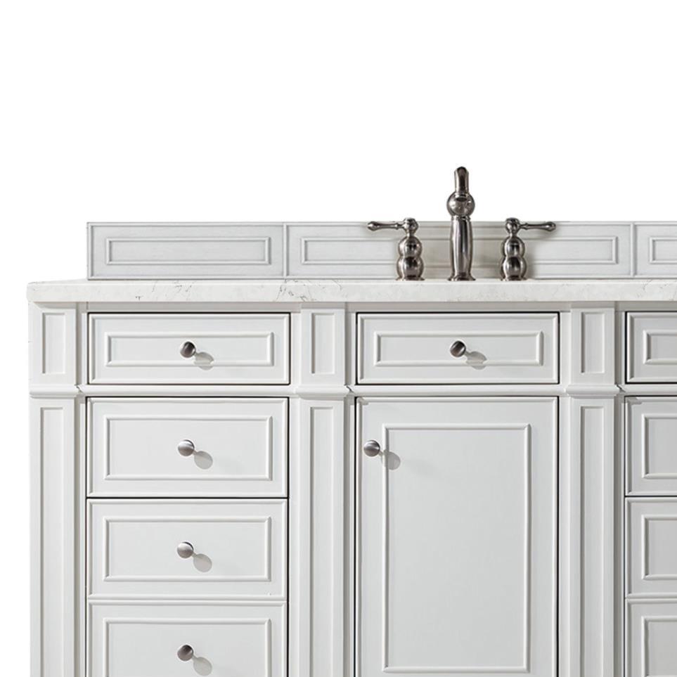 Base with Sink Top Bright White White Vanities