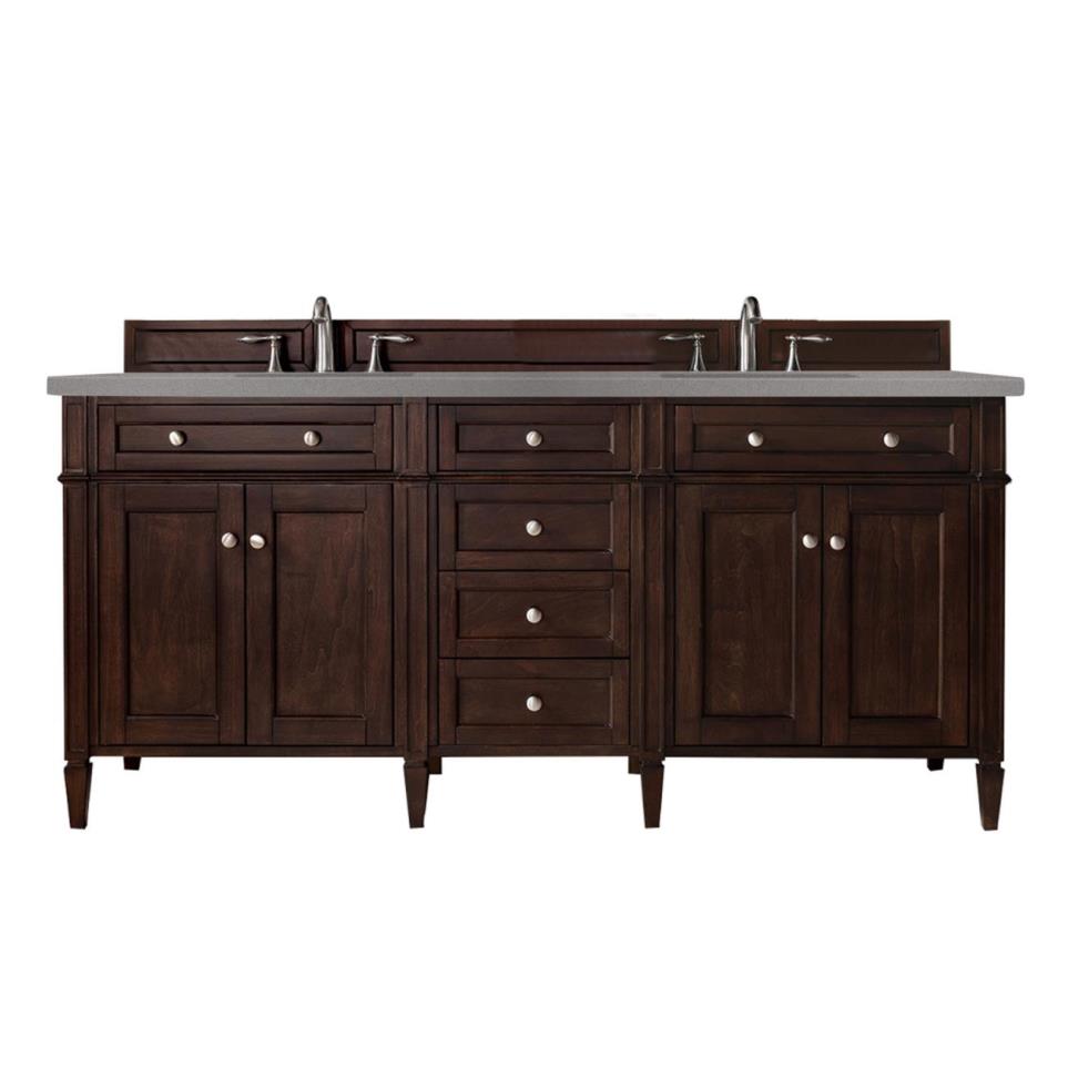 Base with Sink Top Burnished Mahogany Dark Finish Vanities