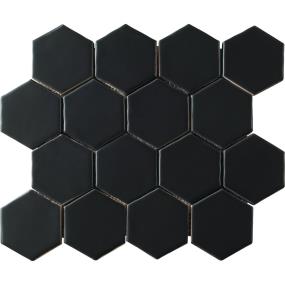 Mosaic Matte Onyx Matte Black Tile
