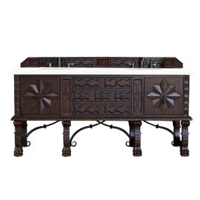 Base with Sink Top Antique Walnut Dark Finish Vanities