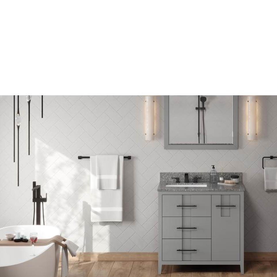 Base with Sink Top Grey Grey / Black Vanities