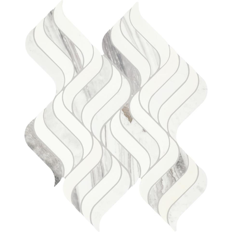 Mosaic Volakas Blend Polished White Tile