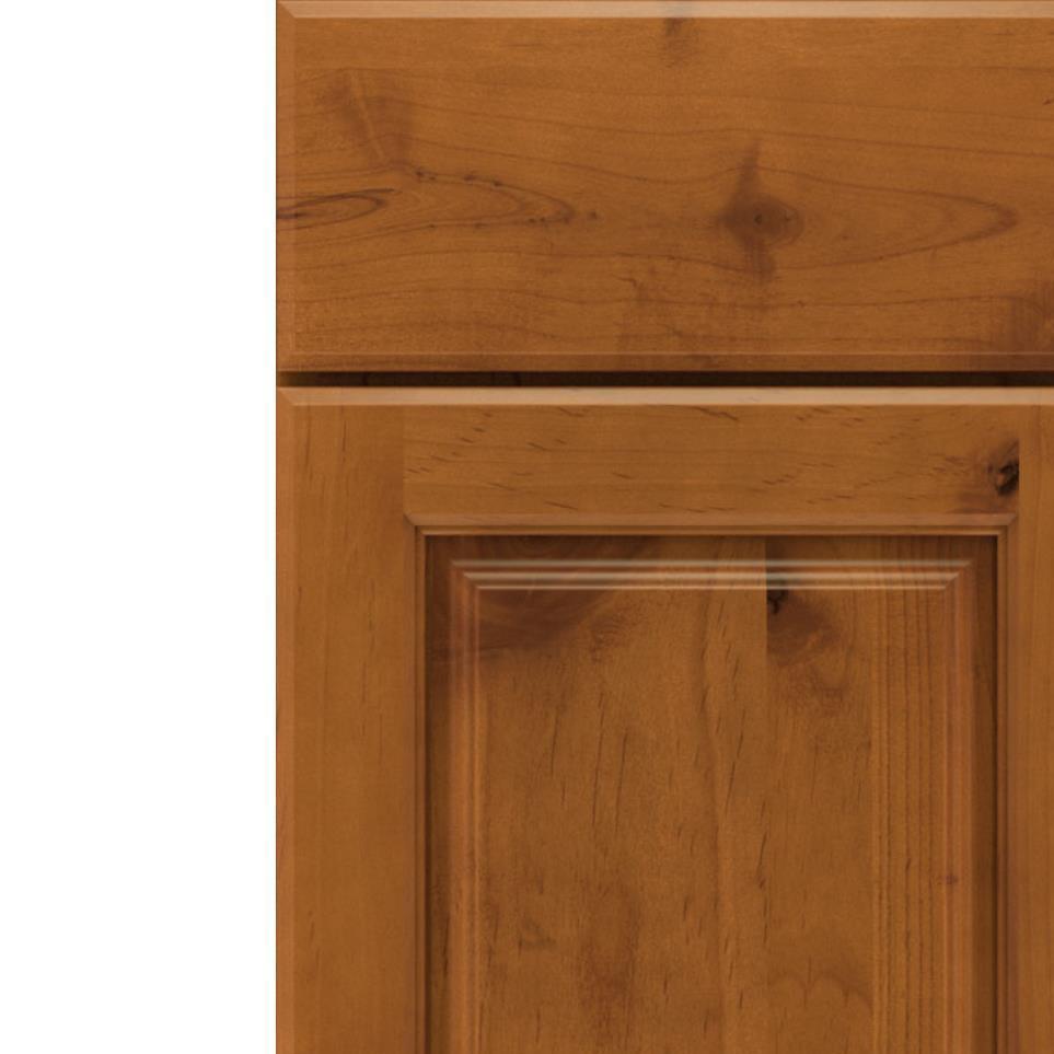 Square Cattail Medium Finish Square Cabinets