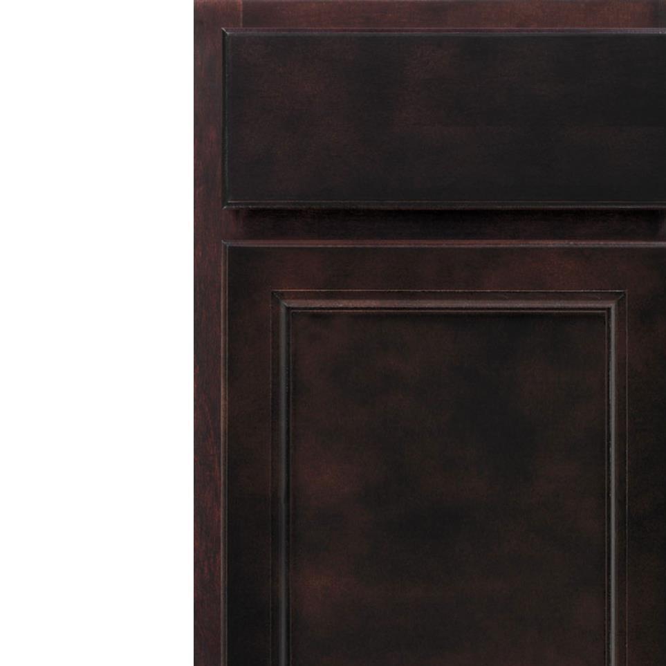 Square Sarsaparilla Dark Finish Square Cabinets