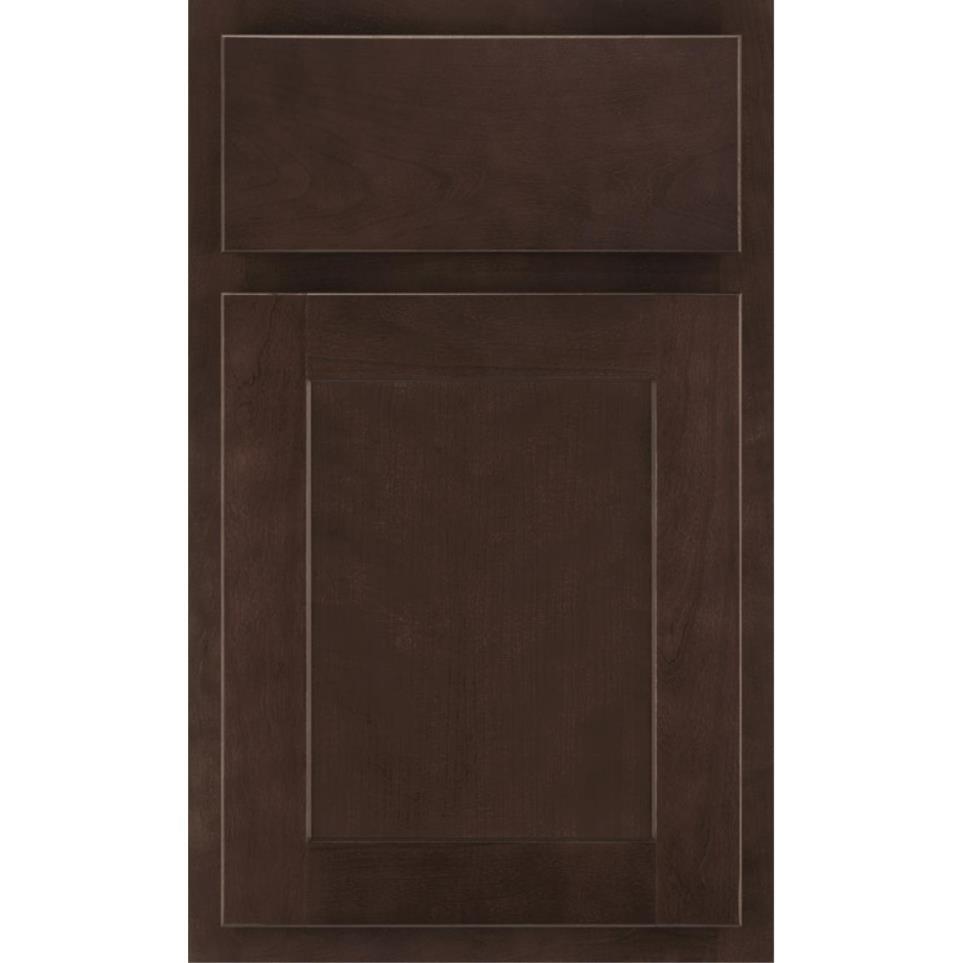 Square Thatch Dark Finish Square Cabinets