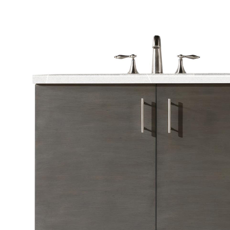 Base with Sink Top Silver Oak Medium Finish Vanities